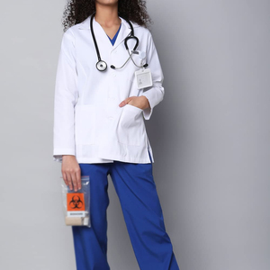 Chemisier blanc médical manteaux de laboratoire 2025 nouvelle usine personnalisée en gros hôpital médecin infirmière uniformes - Product Image 2