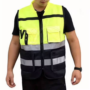 Men's High Visibility <b>Tactical</b> Safety <b>Vest</b> Breathable Waterproof Quick Dry Reflective with Customizable Options - Product Image 3