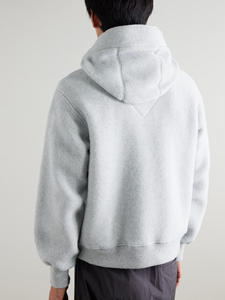 Sudadera con Capucha de Felpa Gruesa 100% Algodón, Estilo Urbano, con Cierre, Vintage, Doble Capa, Personalizable para Marca, Sudadera con Capucha Desgastada de Ako - Product Image 2