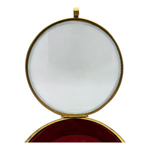 Prix bas carré or fini métal laiton bordure en relief fleur conception clair biseauté verre fait main boîte de rangement boîte à bijoux - Product Image 6