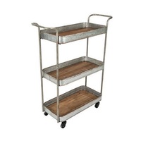 Chariot de bar de cuisine de luxe en laiton, chariot de service de cuisine, chariot de bar en métal, mobilier d'hôtel