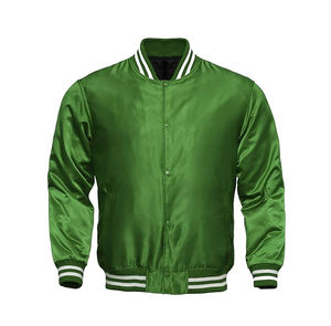 แจ็กเก็ตผ้าซาตินสำหรับผู้ชายเสื้อแจ็กเก็ตเบสบอลทีมตัวแทนปักตามสั่ง - Product Image 1