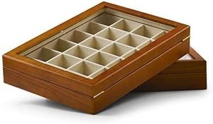 Incrustation d'os écologique de luxe et boîte à bijoux en bois technique polie pour le cadeau de montre de bague de collier des femmes - Product Image 3