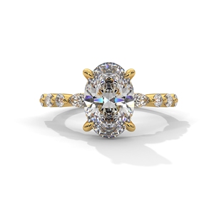 Igi ได้รับการรับรอง CVD HPHT สำหรับผู้หญิงแหวนทองคำแท้10K 14K 18K ประดับเพชรสำหรับผู้หญิง - Product Image 1