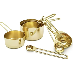 Cucharas medidoras de latón de calidad superior Uso diario Cucharas de té de metal personalizadas de diseñador para restaurantes - Product Image 6