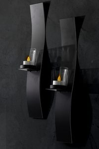 <b>Black</b> Glass Metal Wall Sconce 2x15 Hanging <b>Candle</b> Sconces Elegant Wall Decor for Living Room Other <b>Candle</b> <b>Holders</b> Lanterns - Product Image 5