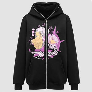 Venta al por mayor Unisex de alta calidad 100% algodón personalizado Sudadera con capucha en blanco cremallera completa cara Zip Up Sudadera con capucha para los hombres - Product Image 1