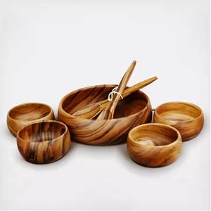 Cuenco de madera para servir, producto de gran venta 2024 fabricado en la India por Crescent Crafts - Product Image 1