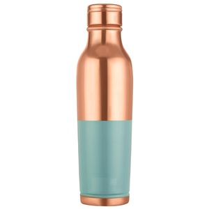 Bouteille d'eau en cuivre à moitié colorée de yoga ayurveda de qualité extrême, mince et élégante, meilleure vente disponible au prix le plus bas pour la vente - Product Image 1