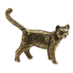 Casted Brass Cat Sculpture Garden Decorative Figurine Antique Cat Object Christmas Festival Decorative Sculpture for Home Garden - Product Image 2