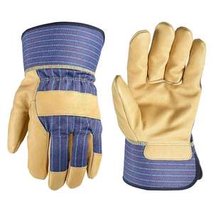 Gants en cuir fendu de vache de construction robuste coupe respirante/résistant à la chaleur plaine pour la sécurité quotidienne du jardin protection extérieure - Product Image 2