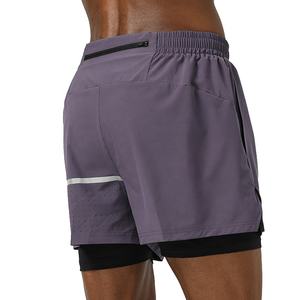 Shorts de course personnalisés pour hommes, réfléchissants, entraînement estival, 2 en 1, séchage rapide, shorts de natation athlétiques, shorts de gym pour hommes - Product Image 1