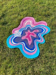 Tapis d'intérieur fait main de luxe moderne de style persan, en laine unie, antidérapant, très résistant, personnalisable, pour chambre à coucher - Product Image 2