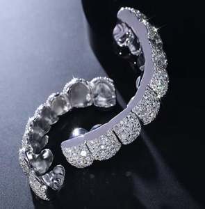 VVS Moissanite โรสโกลด์หรูหรา gillz 8x8ฟันเครื่องประดับ - Product Image 3