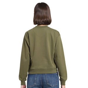 Sweat-shirt d'hiver pour femme en polaire tricotée coton-polyester - Imperméable, respirant, logo frontal, service OEM, streetwear décontracté - Product Image 2