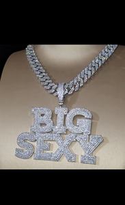 Pendentif Hip Hop personnalisé plaqué or, argent sterling 925, testeur de diamant VVS Moissanite, lettre de nom glacée - Product Image 5