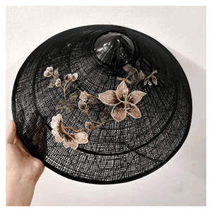 Chapeau conique écologique du Vietnam, logo personnalisé, fabriqué en soie, bambou, feuille de palmier, voyage, fête, usage décontracté, réglable - Product Image 1
