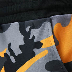 กางเกงวิ่งขายาวพิมพ์ลายพรางสีน้ำเงินทรงพลัสไซส์กางเกงออกกำลังกายลำลองเล่นกีฬาฟิตเนส - Product Image 5