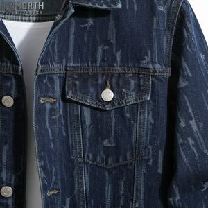2025 nouveauté hiver mode Streetwear Denim veste de haute qualité conception personnalisée hommes déchiré bouton avant Denim veste - Product Image 5