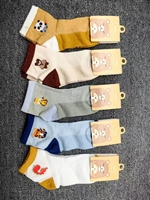 Chaussettes tricotées pour nouveau-né en coton peigné épais, douces, respirantes, absorbantes, écologiques, motif cœur mignon, montantes, antidérapantes, lot de 1
