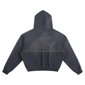 เสื้อฮู้ดผ้าซักแบบกรดที่ทันสมัยผ้าระบายอากาศได้ดีน้ำหนักเบาเหมาะสำหรับผู้ชายผู้หญิง - Product Image 4