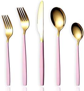 Vaisselle Couverts Ensemble de Couverts Finition émaillée Poignées en Métal pour la Maison Hôtel et Restaurants Utilisation - Product Image 1