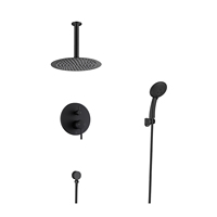Tidjuin robinet de douche de salle de bain de luxe système de douche noir douche de plafond haute pression 12 pouces pomme de douche de pluie