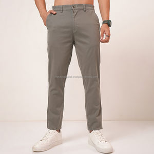 Nardon Aparrel 2025 Ropa de alta calidad Lona teñida Cordón Color sólido Casual Slim Fit Pantalones de chándal - Product Image 4