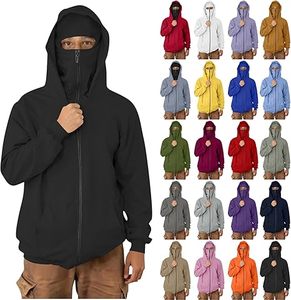 Sudadera con Capucha OEM/ODM, Máscara de Invierno, Técnicas de Teñido Liso, Universal para Hombre, Pasamontañas, Sudaderas con Capucha para Hombre - Product Image 5