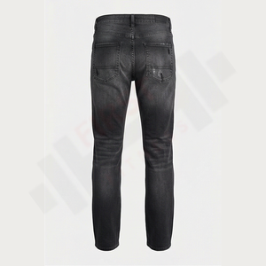 Jeans en denim pour homme sur mesure 2025, coupe classique, coton de haute qualité, lavé, bouton, design vintage, techniques brodées, faible MOQ - Product Image 2