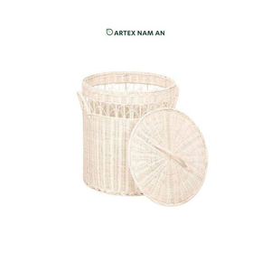 ตะกร้าหวายแฮนด์เมดเป็นมิตรต่อสิ่งแวดล้อมพร้อมฝาปิดสำหรับใช้ซักรีดและจัดเก็บ - Product Image 4