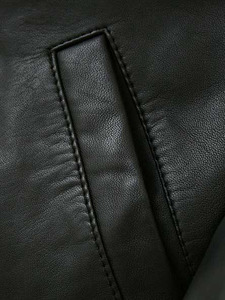 Veste en cuir de vachette pour hommes veste d'hiver blousons aviateur véritable manteau en cuir teint par tambour accessoires en métal doublure de couette - Product Image 3