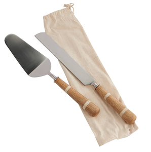 Couteau à gâteau en laiton écologique et serveur avec poignée en feuille de laiton Le meilleur design exigeant à moindre coût - Product Image 4