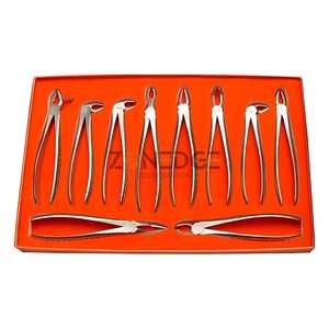 Juego de fórceps de extracción dental Instrumentos de extracción de dientes de acero inoxidable Herramientas dentales quirúrgicas para cirugía oral Eliminación de dientes - Product Image 1