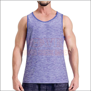 เสื้อกล้ามผู้ชายสีพื้นแห้งเร็วระบายอากาศได้ดี - Product Image 1