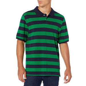 Camiseta Polo de Algodón para Hombre al por Mayor OEM, Corte Clásico, Manga Corta, Tejido Suave y Transpirable con Cuello Acanalado y Tapeta de Botones para Golf - Product Image 1