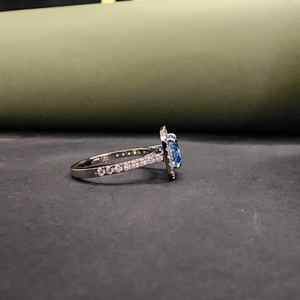 Anillo de Boda Unisex Elegante de Acero Inoxidable y Plata de Ley 925 con Diamante Natural Radiante, Moderno para Uso Diario, Regalo para Fiestas, IGI - Product Image 3