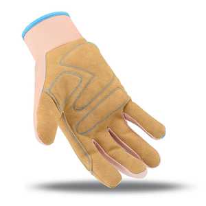 Gants de jardinage en cuir respirant à imprimé floral unisexe DIY Safety Plain Foam Renforcé Palm Touch Screen Compatibility Outdoor - Product Image 5