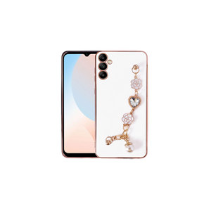 Coque de protection Netzy de luxe en silicone blanc pour Samsung Galaxy A54 avec protection de l'appareil photo et dragonne - Product Image 1