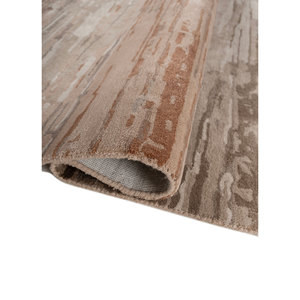 Alfombra Genesis de Lana y Viscosa Hecha a Mano con Patrón Abstracto Rojo y Naranja para Uso Doméstico-TNQ-4379 - Product Image 2