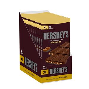HERSHEY'S Milk Chocolate with Almonds XL, Candy Bars, 4.25 oz (12 Count, 16 Pieces) - Product Image 3