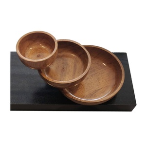 Plateau en bois de nouvelle conception plateau de service en bois de style standard plateau de service de dessert de nourriture de finition naturelle - Product Image 3