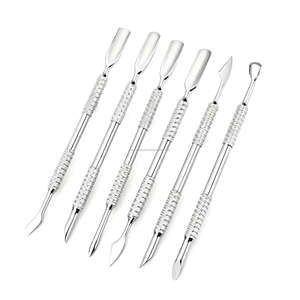 Empujador de Cutículas de Doble Punta de Acero Inoxidable Reutilizable, Removedor de Piel Muerta, Herramienta de Manicura y Pedicura para el Cuidado de las Uñas - Product Image 1