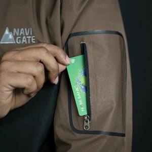 Naviguer veste hydrofuge à coque souple hiver coupe-vent imperméable col montant fermeture à glissière Polyester remplissage Style ample - Product Image 5