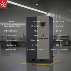 Endüstriyel 2-in-1 vida hava kompresörü 4kw 7.5kw 10HP 15KW döner kompresör De Industrial 380v hava motoru 2nd endüstriyel için seçim - Product Image 6