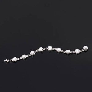 สวยรอบBrilliant Cut Moissaniteเพชรสร้อยข้อมือเทนนิสสไตล์Haloปรับแต่งเครื่องประดับHip Hopเครื่องประดับของขวัญสําหรับชาย - Product Image 5