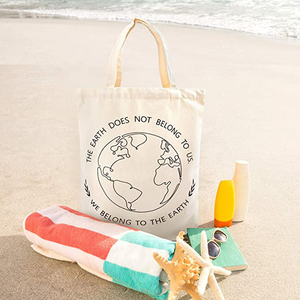 Personnalisé pas cher épais doublé maquette Shopper sac Eco plaine coton fourre-tout réutilisable promotionnel toile sac à provisions avec logo personnalisé - Product Image 5