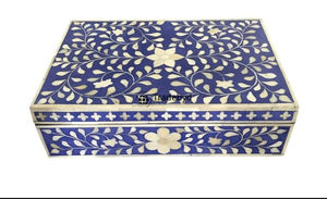 Caja de almacenamiento de incrustaciones de fregona y hueso de grado de diseñador, organizador de lujo hecho a mano para joyería e interiores de lujo Tradebyd - Product Image 2