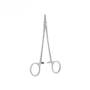 Metal Med Corporation Porte-aiguille fin en acier inoxydable de qualité supérieure Pince à aiguille en bois de Crile Olsen Hegar Gold - Product Image 4