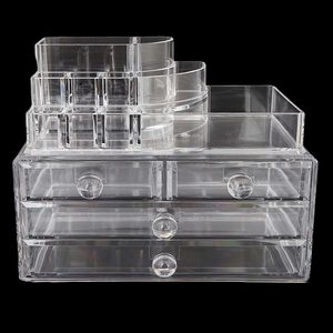 Acrylic Cosmetic <b>Makeup</b> Organizer Storage <b>Box</b> - White - Product Image 1